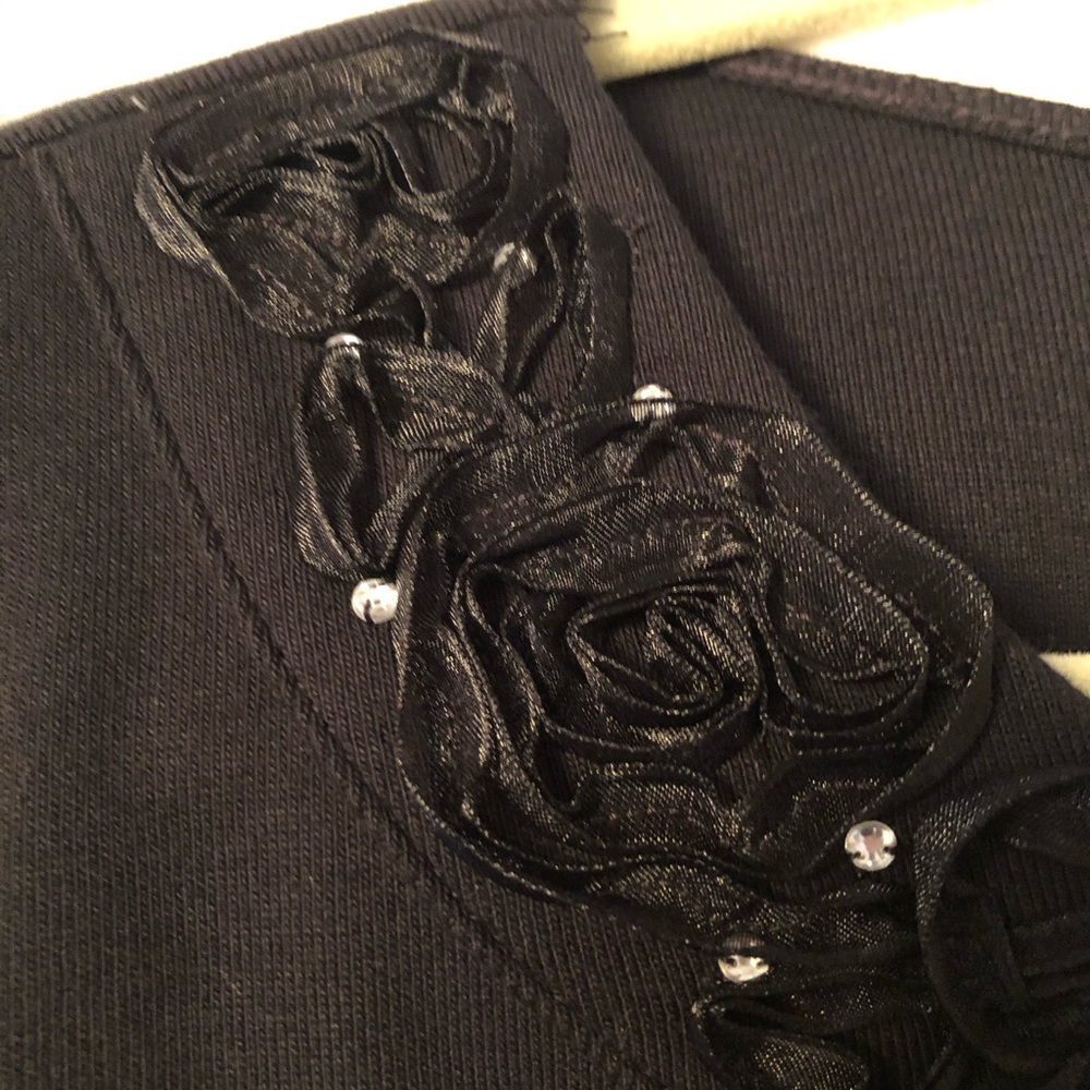 Rafaella plus size black top